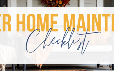 October Home Maintenance Checklist